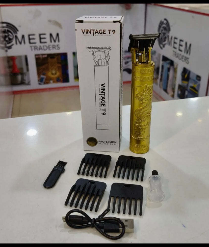 T9 Trimmer Hair Clipper & Hair Trimmer Metal body Professional - Rechargeable Beard Metal body Trimmer